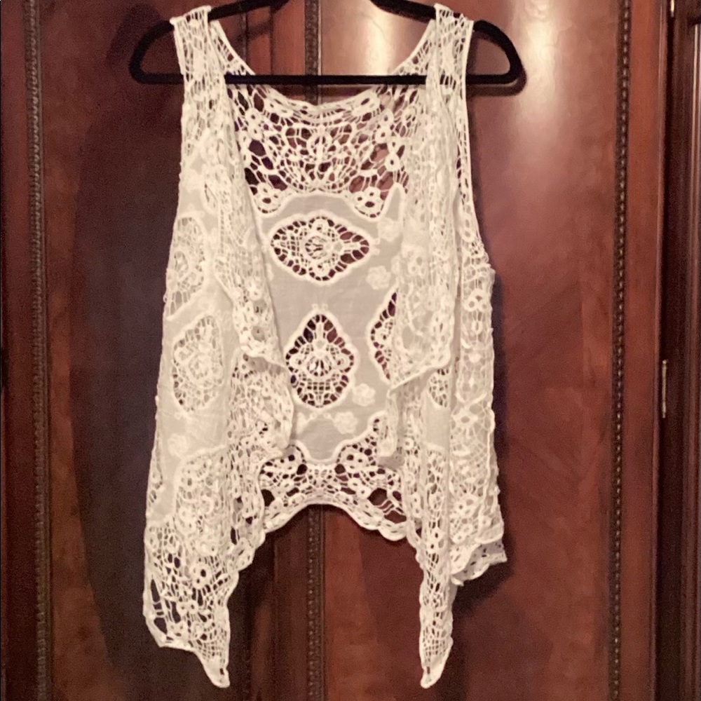 Groovy retro look open front vest